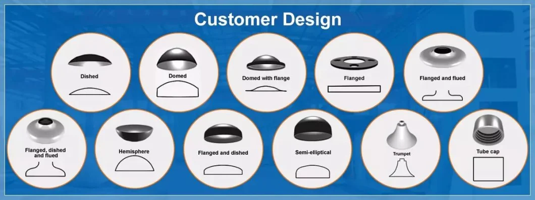 Carbon Steel Elliptical Flanged Dished Steel Gas Tank Head for Tank